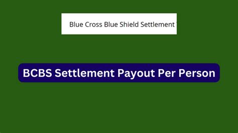 Department of Justice said. . Bcbs settlement payout per person 2021